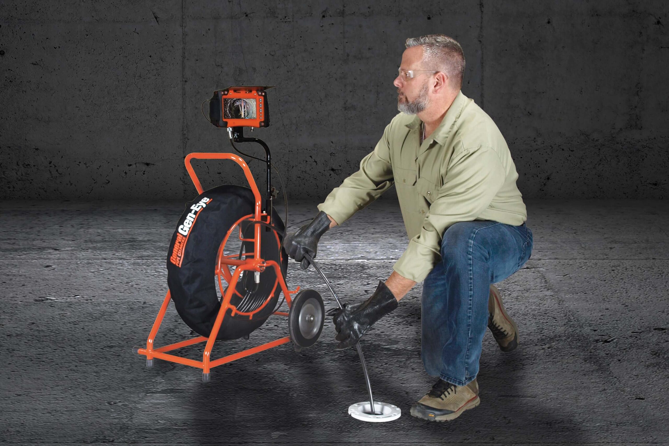 Manufacturer demonstration of the General Pipe Cleaners Gen-Eye X-POD Plus sewer camera